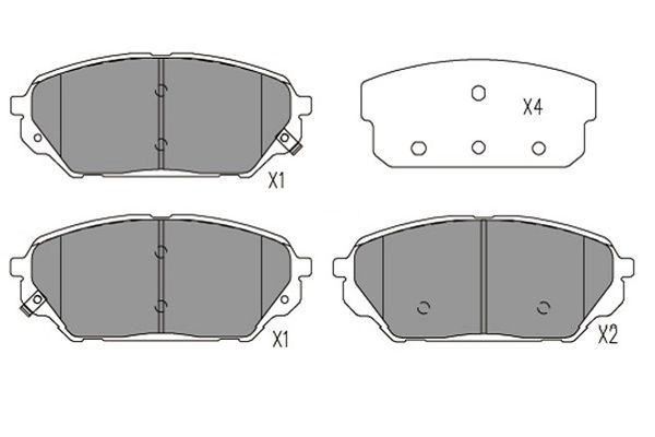 KAVO PARTS Bremžu uzliku kompl., Disku bremzes KBP-3039